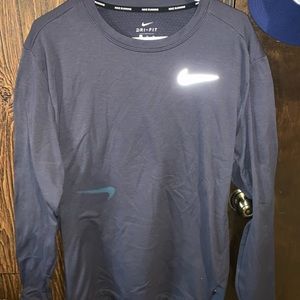 NIKE PURPLE/GREY DRI-FIT LONG SLEEVE